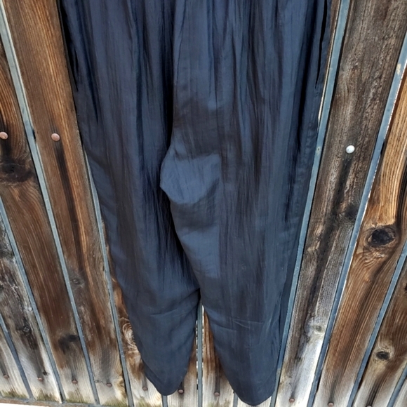 VINTAGE 80s TOO HOT BRAZIL Black Silk One Piece Jumpsuit S Retro Minimalist - Picture 9 of 11